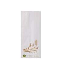 Wisefood - Papier Bäckertüte - weiß mit Print "All Natural" 13 x 7 x 28 cm - 1000 Stück