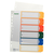 Plastikregister 1-6, bedruckbar, A4, PP, 6 Blatt, farbig