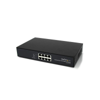 StarTech.com 8-poort 10/100 PSE Industriële Power over Ethernet Switch alle 8 poorten PoE