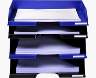 Exacompta 112104D desk tray/organizer Polystyrene Blue