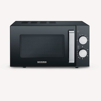 Severin MW 7761 Countertop Solo microwave 20 L 800 W Black, Stainless steel
