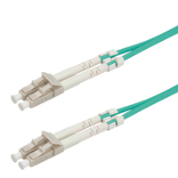 ROLINE FO Jumper Cable 50/125µm OM3, LC/LC, Low-Loss-Connector 15m InfiniBand és száloptikai kábel Türkizkék