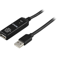 Deltaco USB Extension Cable, 10m cable USB USB A Negro