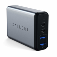 Satechi ST-MC2TCAM mobile device charger Indoor Black,Silver