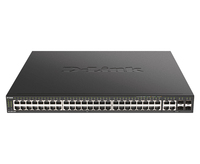 D-Link DGS-2000-52MP łącza sieciowe Zarządzany L2/L3 Gigabit Ethernet (10/100/1000) Obsługa PoE 1U Czarny
