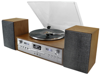 Soundmaster PL895 Plattenspieler Audio-Plattenspieler mit Riemenantrieb Holz Halbautomatisch