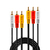 Lindy 35690 audio kábel 1 M 3 x RCA Fekete, Vörös, Fehér, Sárga