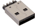 Würth Elektronik WR-COM conector USB 2.0 Plug Type A Horizontal Negro, Níquel