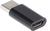 Joy-iT K-1483 tussenstuk voor kabels MicroUSB - B USB - C Zwart