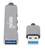 Manhattan USB-A 4-Port Hub, 4x USB-A Ports (1x 5 Gbps USB 3.2 Gen1 aka USB 3.0, 3 x 480 Mbps USB 2.0), Bus Powered, Aluminium, Space Grey, Three Year Warranty, Blister