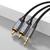 Vention 3.5MM Male to 2-Male RCA Adapter Cable 3M Gray Aluminum Alloy Type