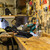 Relaxdays Kehrgarnitur, 37 cm, Stahl, Kehrset mit Handfeger, Handschaufel mit Lochung, Outdoor und Indoor, schwarz
