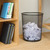 Relaxdays Papierkorb Metall, großer Papiereimer fürs Büro, Mülleimer Mesh 20 Liter, Draht, 30 cm Ø, 35 cm hoch, schwarz