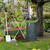 Relaxdays Laubsack selbstaufstellend, 2er Set, 120 L, Pop Up Gartensack mit 3 Griffen, UV-beständig, wasserdicht, grau