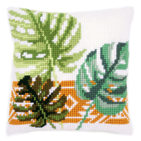 Cross Stitch Kit: Cushion: Botanical Leaves