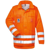 LINDE, Warn- & Schnittschutz - Jacke, EN 381, EN 471/3, Orange, Gr. L