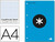 Bloc Encolado Liderpapel Antartik Cuadro 5 mm A4 Natural 80 H 100 Gr Color Azul
