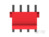 Stiftleiste, 4-polig, RM 3.96 mm, gerade, rot, 4-1123723-4