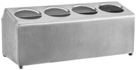 Besteckbehälter Steel 4-fach; 50x20.5x20.5 cm (LxBxH); silber