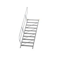 Treppe 45° Stufenbreite 1000 mm, 11 Stufen, Aluminium geriffelt