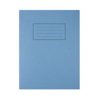 Silvine 9x7 inch/229x178mm Exercise Book 7mm Square 80 Pages Blue (Pack 10)