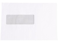 Staples Zakelijke envelop, 156 x 220 x 156 mm, met venster, zelfklevend, papier, wit (doos 500 stuks)