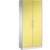 Armario de puertas batientes ASISTO, altura 1980 mm, anchura 800 mm, 4 baldas, gris luminoso / amarillo azufre.
