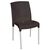 Bolero Stacking Bistro Side Chairs - Black Aluminium & Plastic - Pack of 4