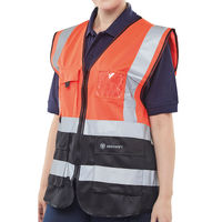 HI VIS EXEC WAISTCOAT RED/BLK 3XL