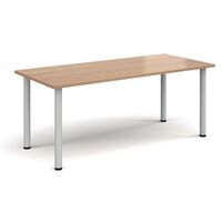 Rectangular White Leg Meeting Table