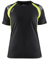Damen T-Shirt 3402 schwarz/gelb