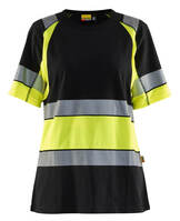 Damen High Vis T-Shirt 3410 Klasse 1 marineblau/gelb