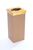 Recobin URE018 Slim újrahasznosított szelektív hulladékgyűjtő, angol felirat 60l sárga