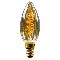 LED Leuchtmittel Kerzenform, E14, 2.5W, 1800K 125lm, Glas Gold VSS