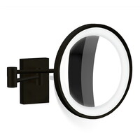 LED Wandkosmetikspiegel beleuchtet BS 40 5x, 6W, 2700-4000K, schwarz matt