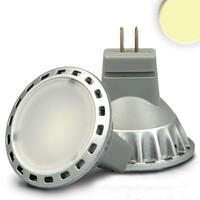 LED Stiftsockel-Reflektorlampe MR11 diffus, 12V AC/DC, G4, 2W 3000K 120lm 120°, nicht dimmbar, matt