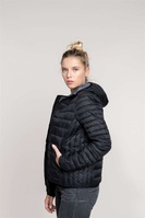Kabát Kariban női kapucnis női, black, XL