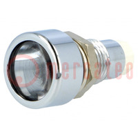 Douille pour LED; 5mm; métal; convexe; IP67