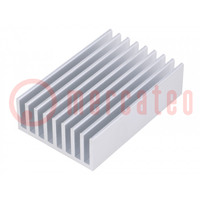 Heatsink: extruded; grilled; natural; L: 50mm; W: 33mm; H: 14mm; raw