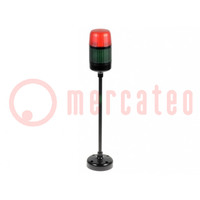 Signaller: signalling column; LED; red/green; 18÷32VDC; IP65