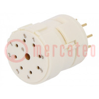 Connector: M23; contact insert; PIN: 9(1+8); female; THT; 200V