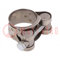 T-bolt clamp; W: 18mm; Clamping: 23÷25mm; chrome steel AISI 430; S
