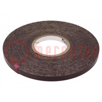 Tape: magnetic; W: 12mm; L: 30m; Thk: 840um; acrylic; brown