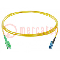 Fiber patch cord; LC/UPC,SC/APC; 1m; Optical fiber: 9/125um; Gold