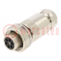 Connector: circular; plug; female; PIN: 7; silver plated; IP65