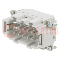 Connector: HDC; contact insert; male; C146,heavy|mate; PIN: 10