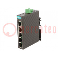 Switch Ethernet; unverwaltet; Portanzahl: 5; 12÷48VDC; RJ45; EDS