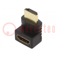 Adapter; HDMI 270° Buchse,HDMI Stecker; schwarz