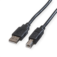 ROLINE USB 2.0 kabel, type A-B, zwart, 1,8 m