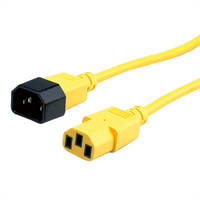 ROLINE Câble d'alimentation, IEC 320 C14 - C13, jaune, 1,8 m